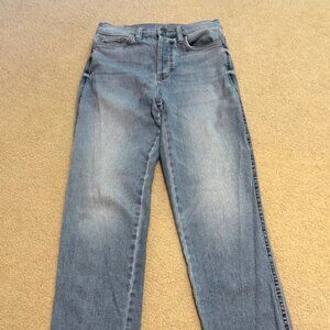 Women's A.n.a. Wide Leg Washed Denim with Raw Hem